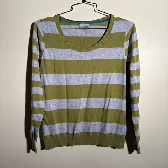 JCP Cashmere Blend Striped Knit Sweater - Picture 1 of 7